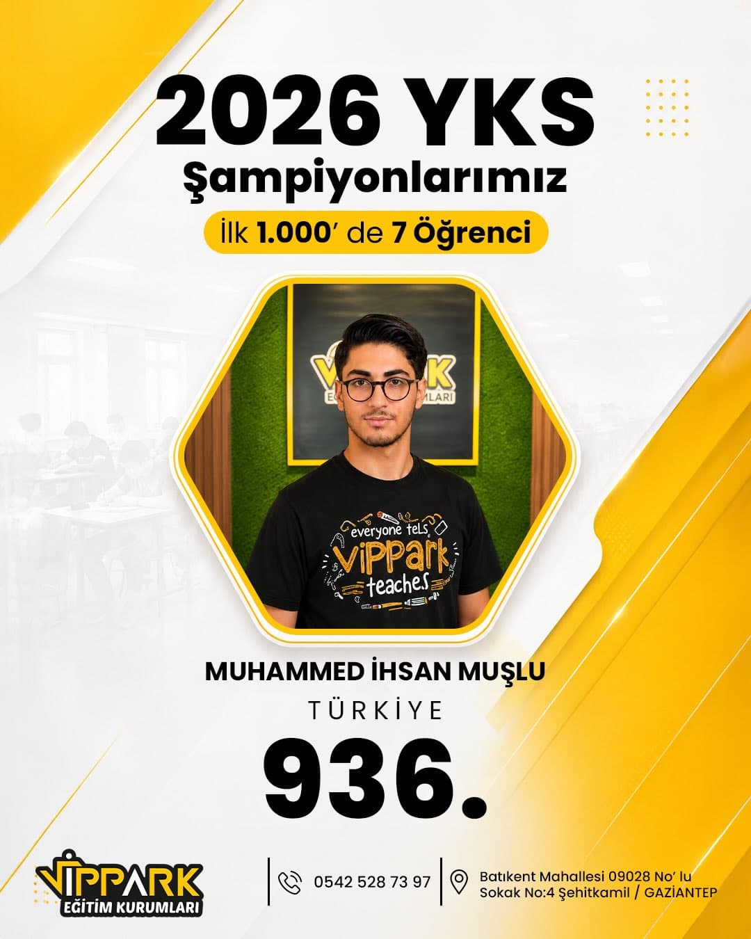 MUHAMMED İHSAN MUŞLU — Türkiye 936'sı